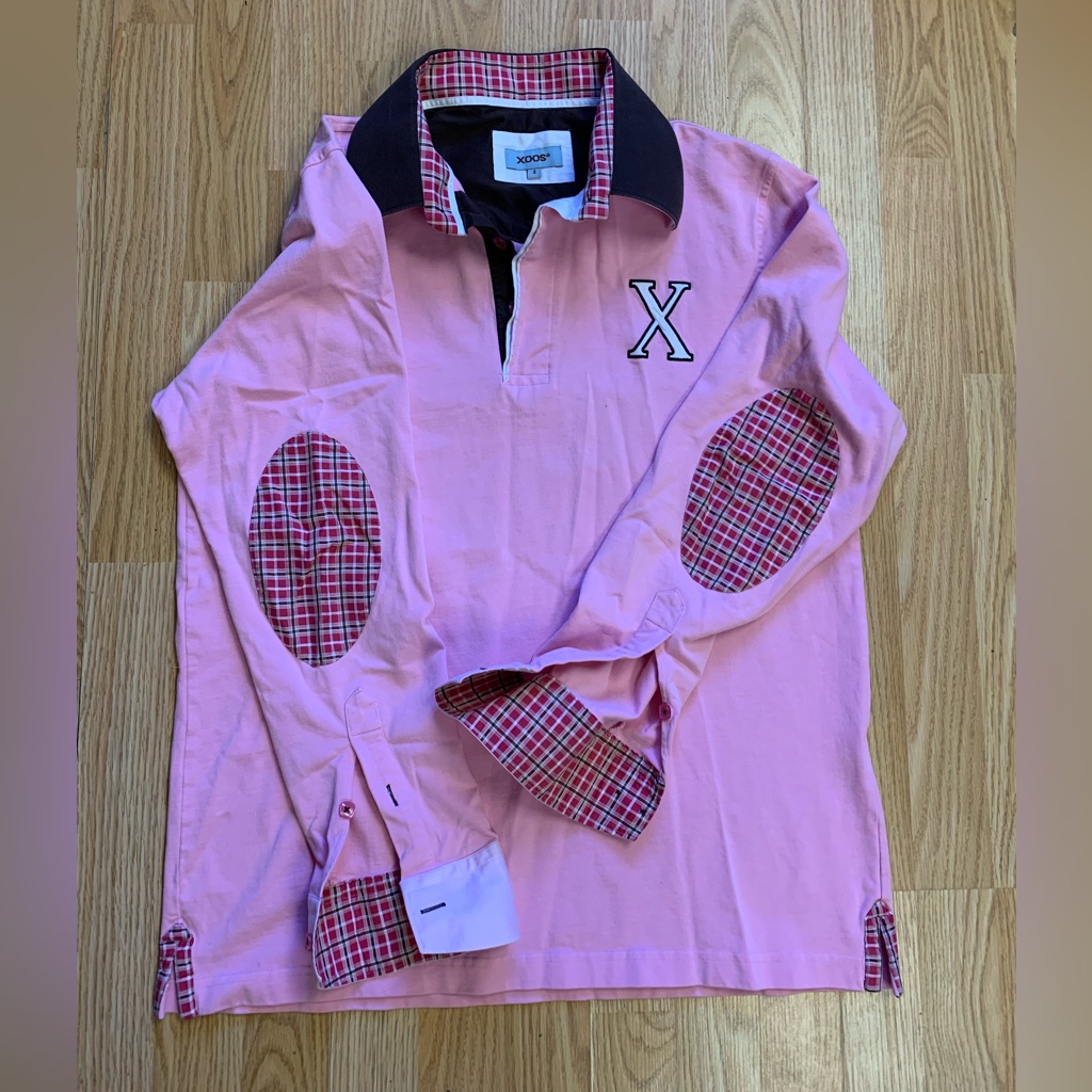 Xoos Patterned Pink Button Up